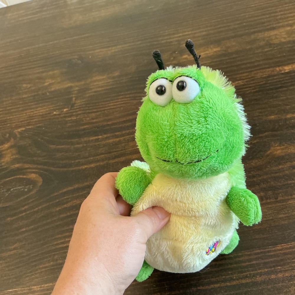 Ganz‎ Webkinz Caterpillar Green Yellow Plush Insect Stuffed Animal HM434 10 inch